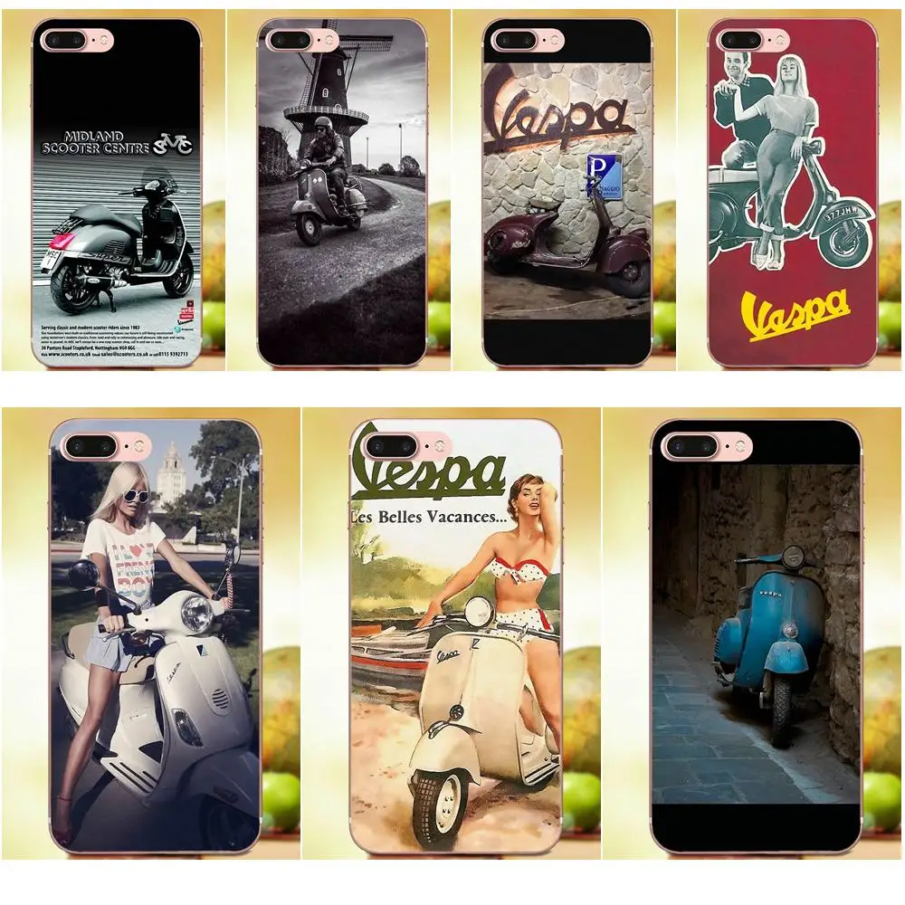 Для Huawei P7 Honor 4C 5A 5C 5X 6 6C 6A 6X 7 7X 8 9 V8 V10 Y3II Y5II Y6II G8 Play Lite TPU мобильный чехол Vespa скутер