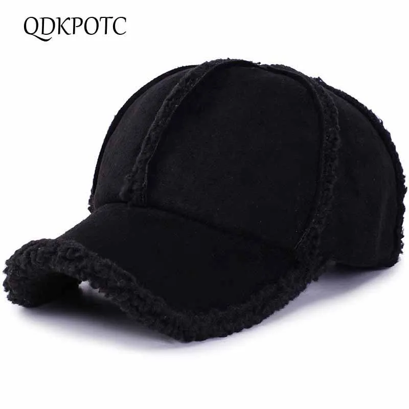 Бренд QDKPOTC зима осень утолщенные бейсболки для мужчин и женщин хлопок высокого