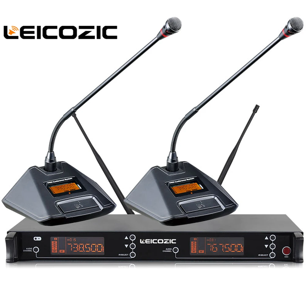 Leicozic 615-655 МГц микрофон профессиональный lc39 двухканальный УВЧ беспроводной микрофон ручной сценический микрофонный беспроводной караоке