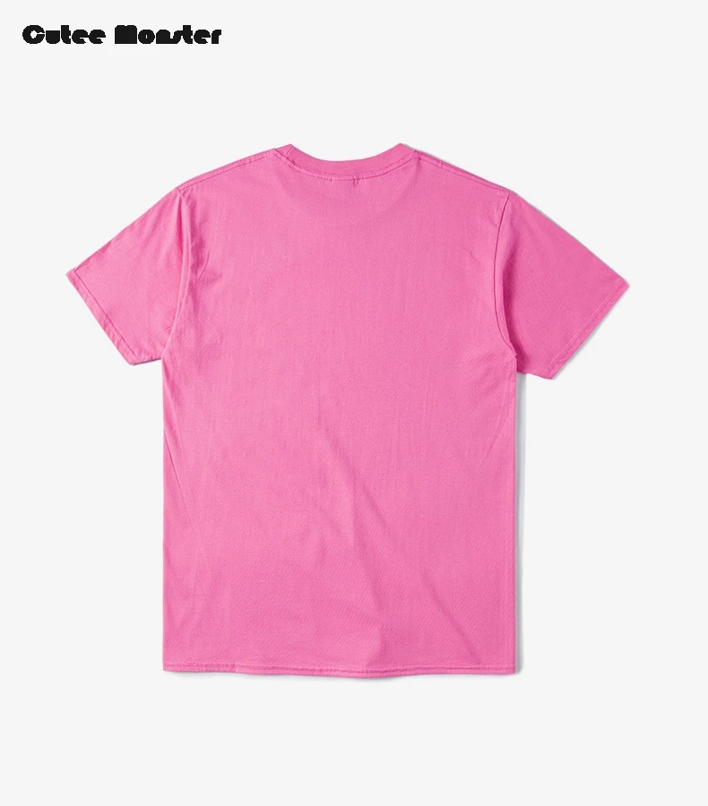 Rose Pink Оранжевая Футболка мужская модная Однотонная футболка мужская летняя футболка с коротким рукавом Повседневная Верхняя одежда хип-хоп Уличная одежда 3XL - Цвет: Rose Pink