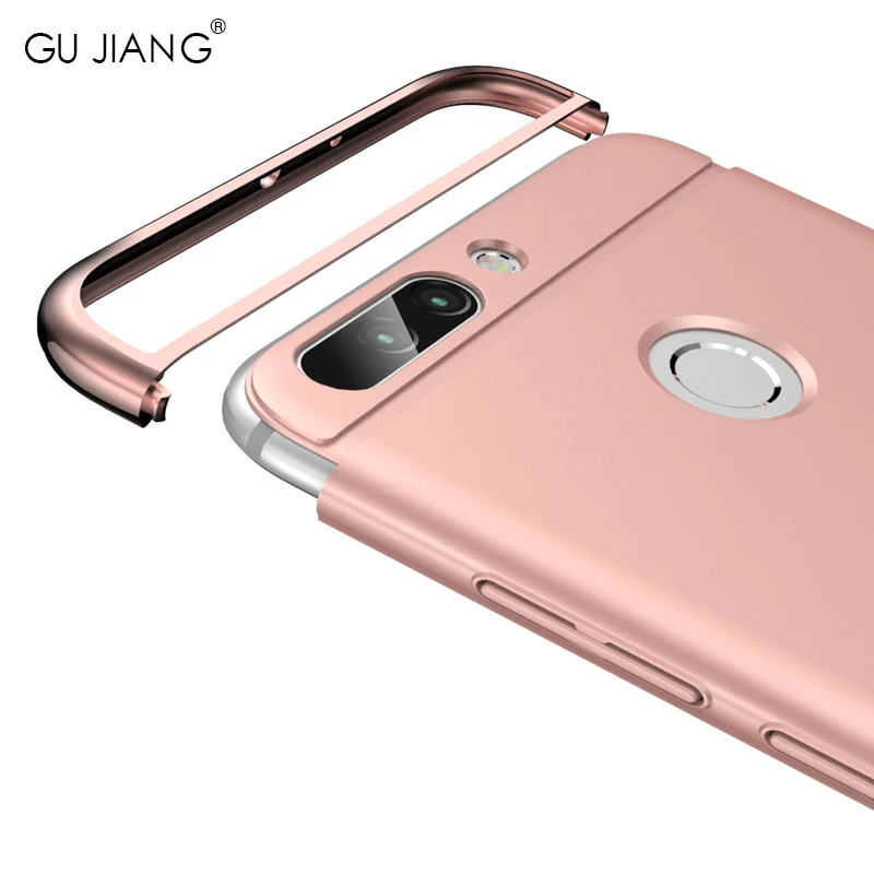 Роскошный чехол GU JIANG 3 в 1 с полным покрытием легкий матовый защитный для Huawei Honor V9