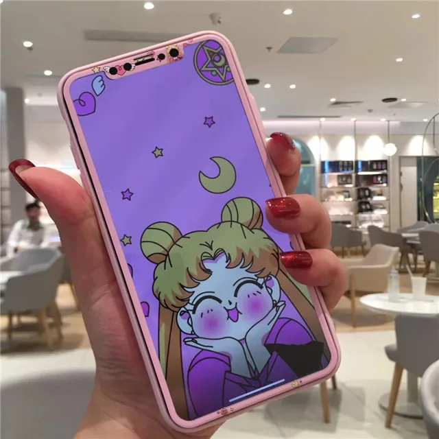 Защитное закаленное стекло для iPhone X XR XS Max 11 Pro защита экрана с мультяшным