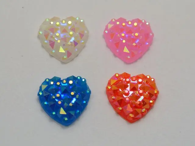 100 разноцветные драгоценные камни с плоской задней стороной из смолы в горошек
