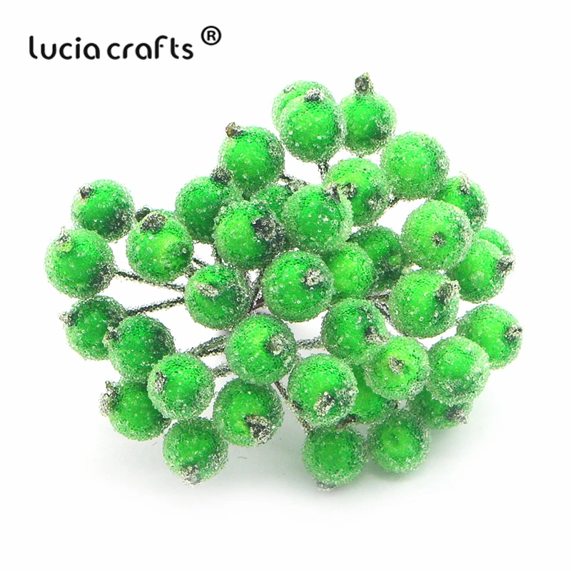 Lucia crafts 1 букет(40 голов) искусственный фруктовый цветок, ягоды, тычинки, декор для свадебной вечеринки, сделай сам, скрапбукинг, материал A0505