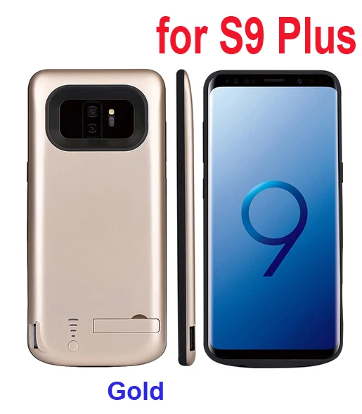 5000 мА/ч внешний аккумулятор, внешний аккумулятор, чехол для samsung Galaxy S9, 6000 мА/ч, зарядное устройство для телефона, чехол для samsung S9 Plus - Цвет: Gold for S9 plus