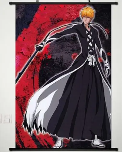 Домашний декор аниме японский плакат настенный свиток отбеливатель Kurosaki Ichigo