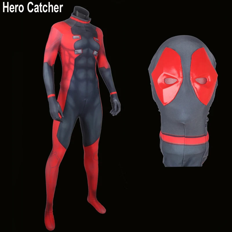 Новый костюм Ловца героев высокое качество Дэдпула с мускулистной тенью зентай