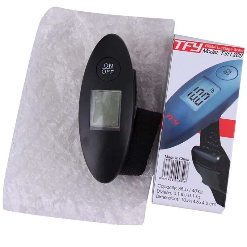 Urijk 40 кг/100 г ЖК-цифровые электронные весы для багажа, портативные дорожные чемоданы, сумки, подвесные весы, весы, портативные весы