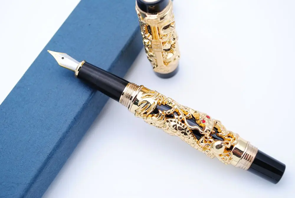 Перьевая ручка JINHAO с изображением китайского дракона и феникса перьевая