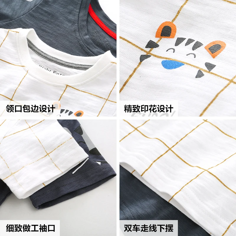 Футболка с короткими рукавами для мальчиков Новинка лета 2019 детская одежда