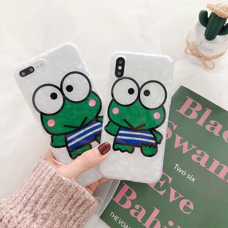 IMD process Ultrathin tpu 3 layer printing Non fading Shell pattern Cartoon animal soft Cases For Iphone X XR 6S 7 8 Plus xs max |
