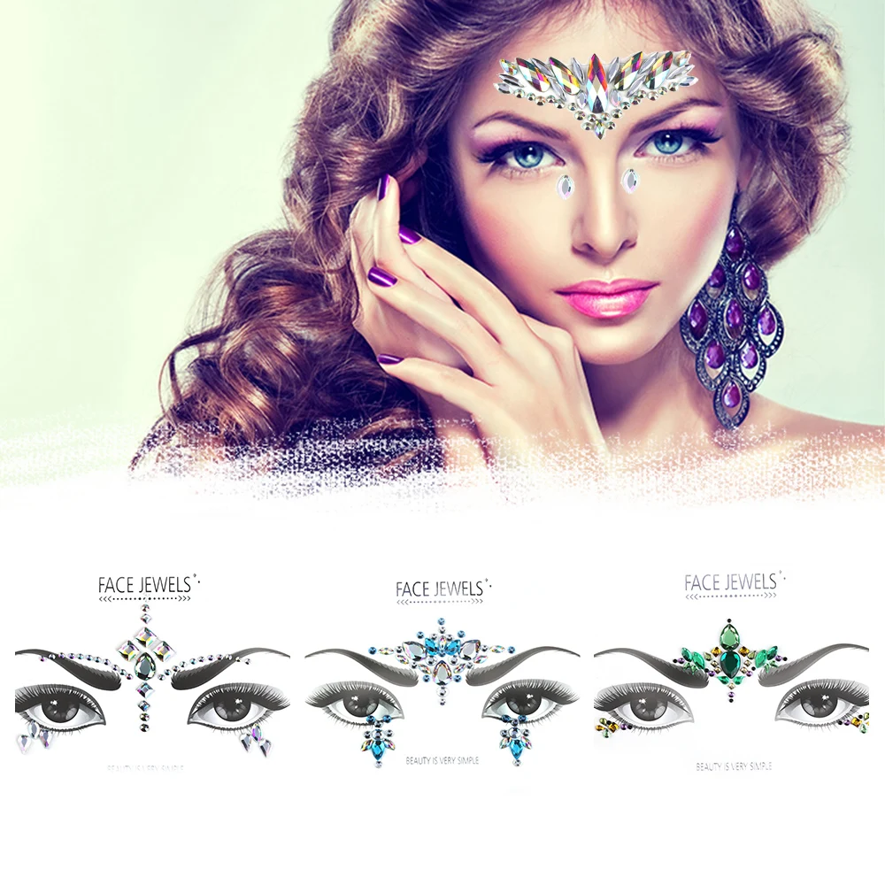 1 лист акриловой смолы дрель Стик наклейка Bindi ручной работы в богемном этническом стиле украшения для лица и глаз лоб сценический Декор стикер