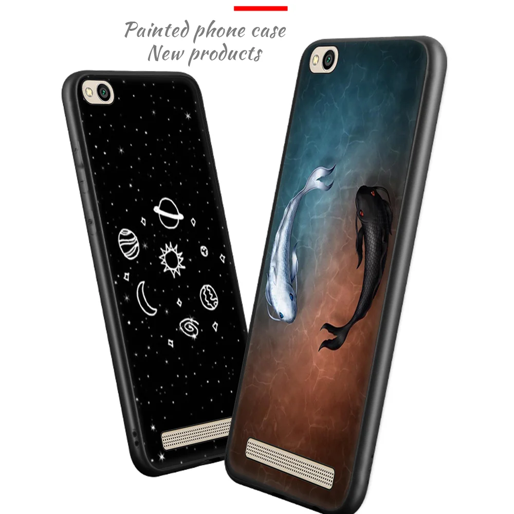 Rose Printing Heart Patterned Case For Xiaomi Redmi 6A 4A 6 4X 5 5A Plus 6Pro Lovely Cat Fish Space Pattern Back Cover TPU Cases |