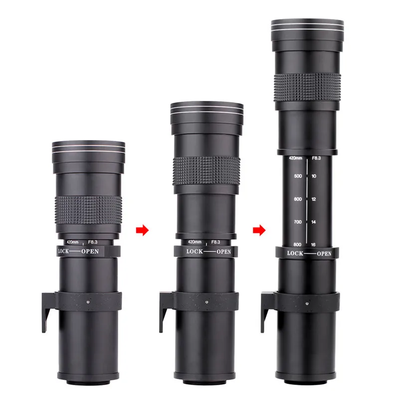 420-800 мм F/8 3-16 супер телеобъектив T2-Ni kon T2-NEX T ручной зум-объектив для Canon Nikon Sony Pentax DSLR