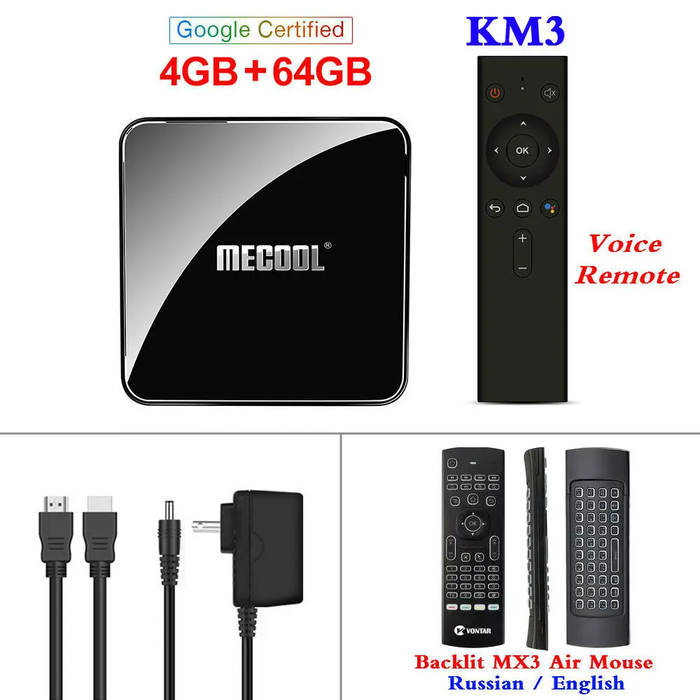 4 ГБ ОЗУ 32 Гб ПЗУ Mecool KM9 PRO ТВ приставка Android 9,0 Google Сертифицированный S905X2 4K медиаплеер 2,4/5G WiFi KM3 ТВ смарт-приставка - Цвет: KM3 MX3