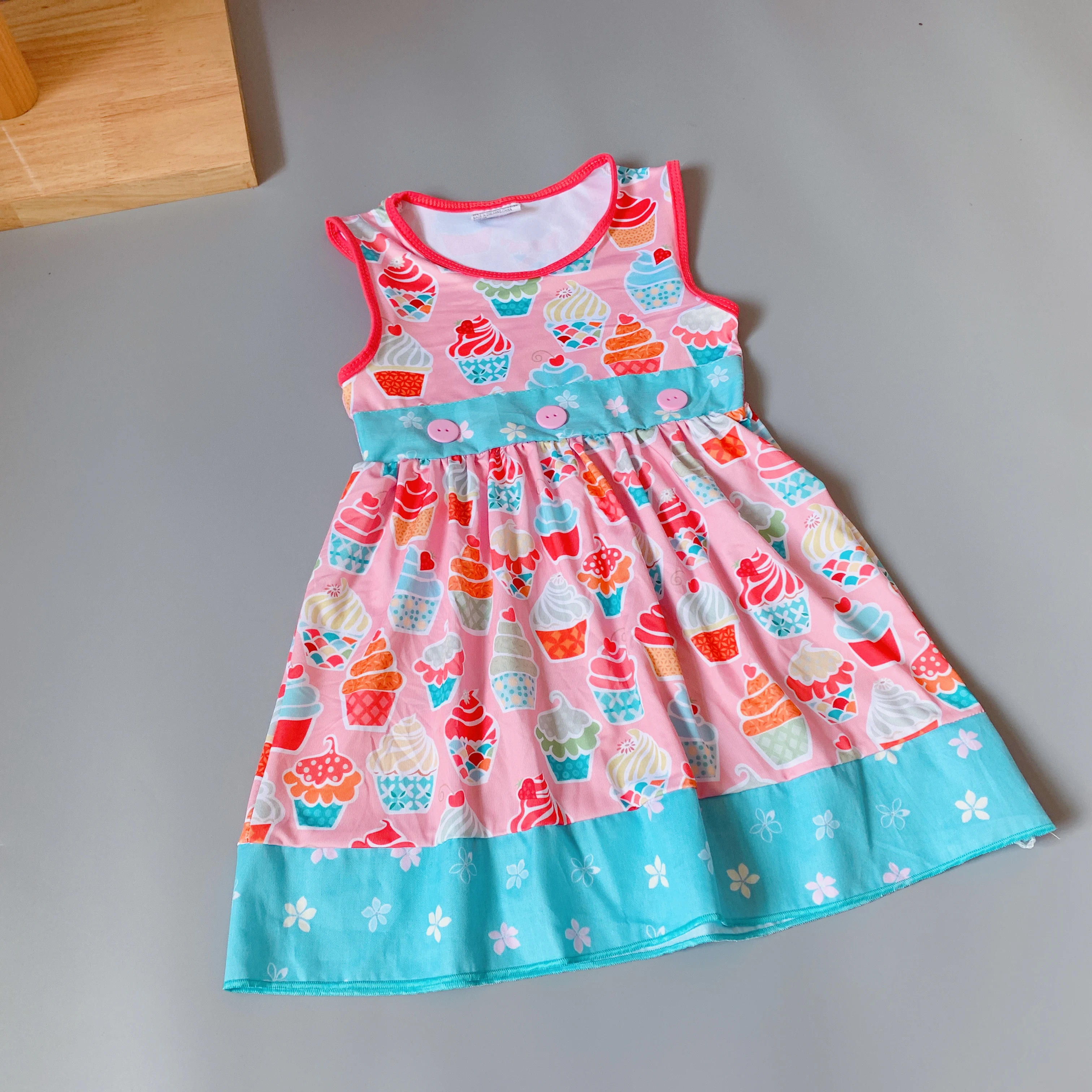 

Baby Girls dress floral Flower boutique Infants toddler Kids ruffles big girl princess dresses frocks ice cream dress