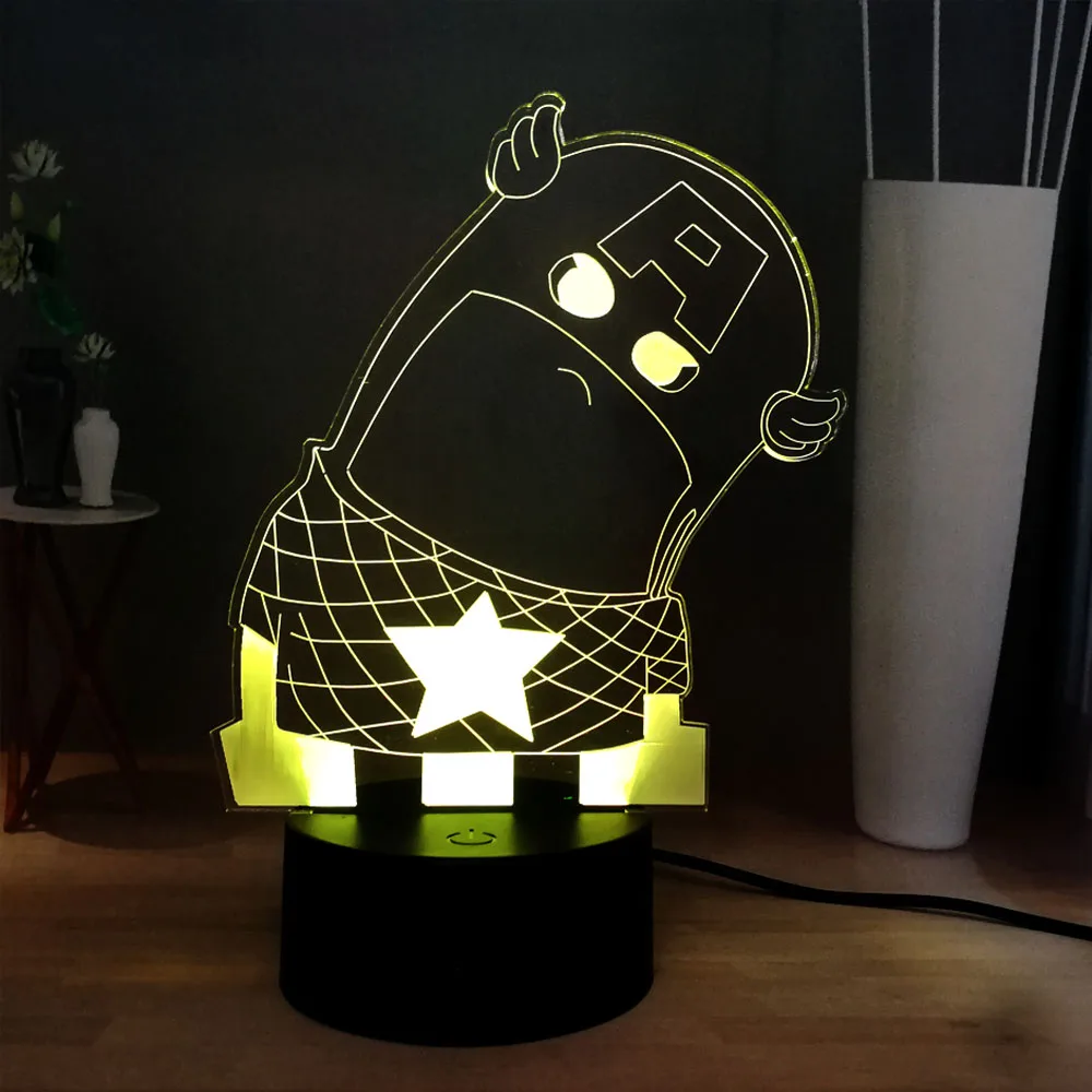 Милый Мститель фильм чудесный герой Капитан Америка светодиодный ночник RGB