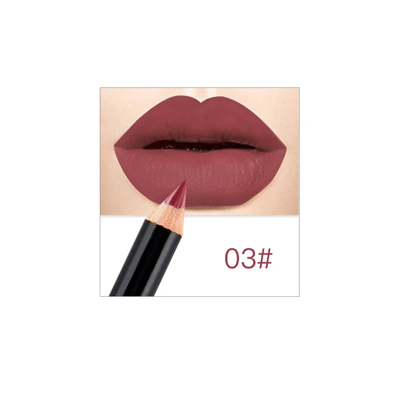 Оранжевый 12 Colors Brand Lip Pencils Matte Lipliner Pencil Waterproof Makeup Long Lasting Lip Liner Pencil Set Beauty Makeup Cosmetic - Цвет: Оранжевый