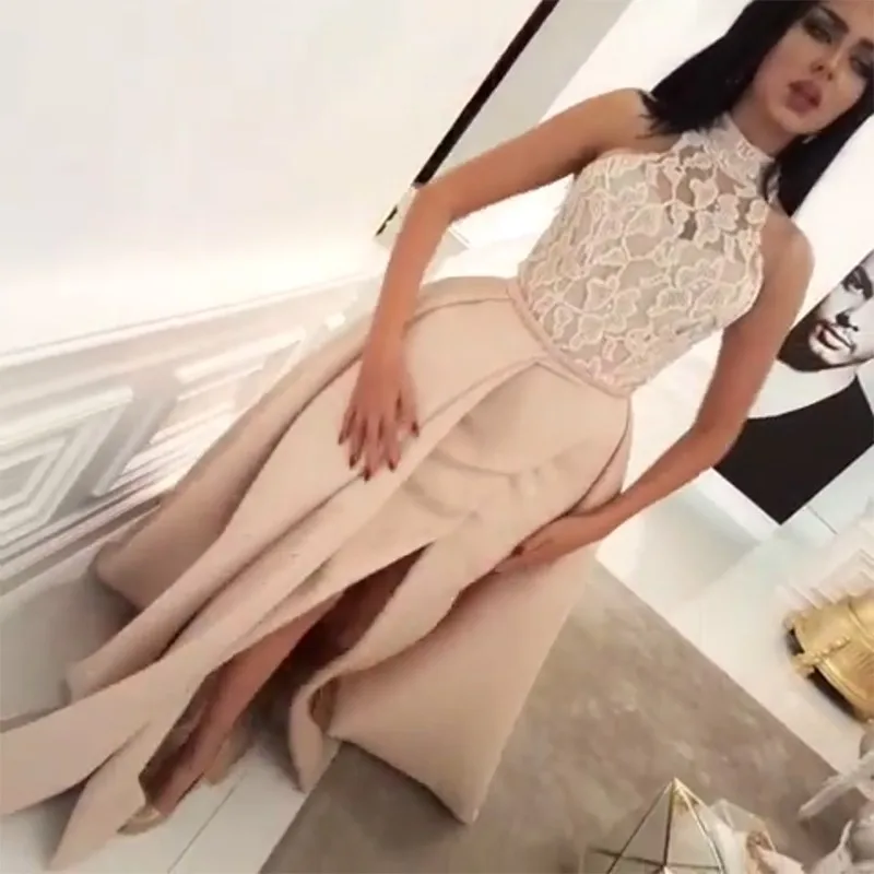 Соблазнительное платье-Русалка jaevini для выпускного вечера со съемным шлейфом 2019