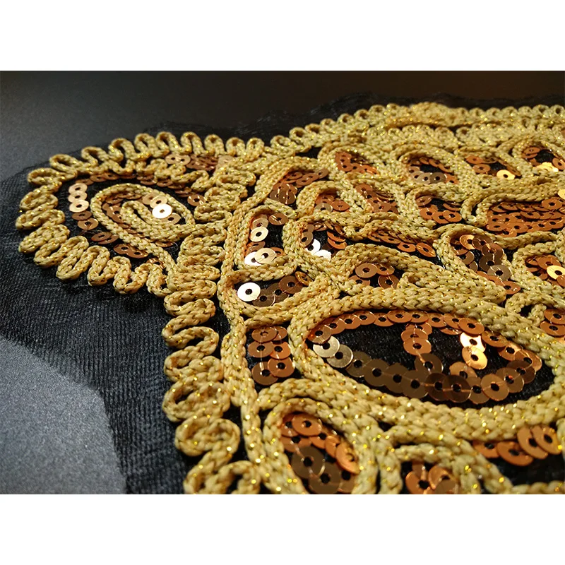 Горячие 3d большие золотые блестки патчи с головой тигра сделай сам одежда