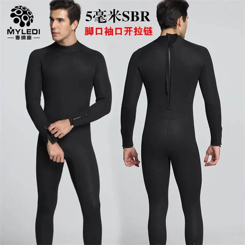 2018 Для мужчин плюс Размеры гидрокостюм Дайвинг флис Утепленная одежда 5 мм