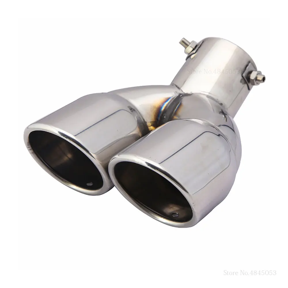 Универсальный автомобильный глушитель из нержавеющей стали хромированная