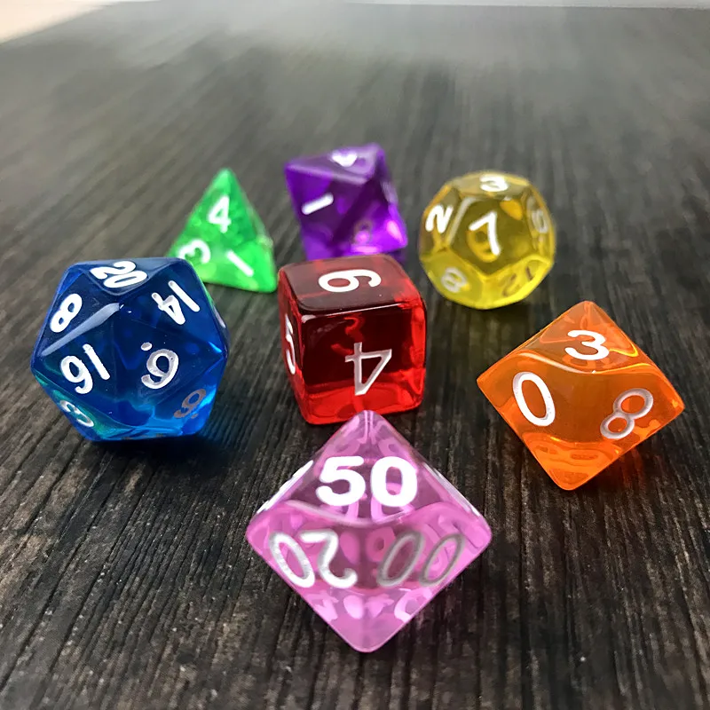 Распродажа конфет Die 7 шт./компл. старый Стиль прочные кости набор D4 D6 D8 D10 D % D12 D20