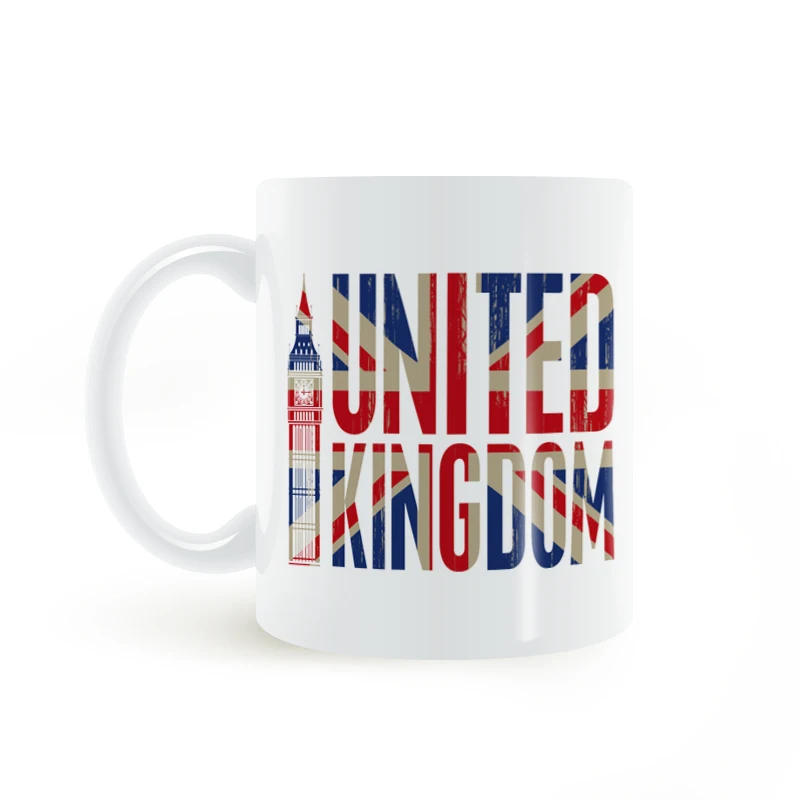 Британский Биг Бен или Елизабет башня Флаг Великобритании Кружка Кофе Молоко