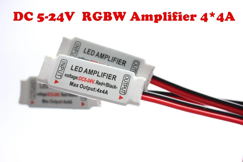 

Led Mini RGBW Amplifier with 5Pin wire DC 5-24V 4CH x 4A for 5050 2835 RGBW LED Strip Light RGB , Good Quality, Free shipping