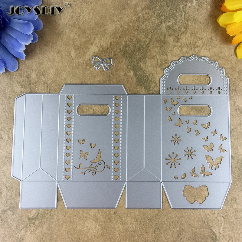 Большой Размеры бабочка цветок подарочная коробка Металл die Штанцевые формы для