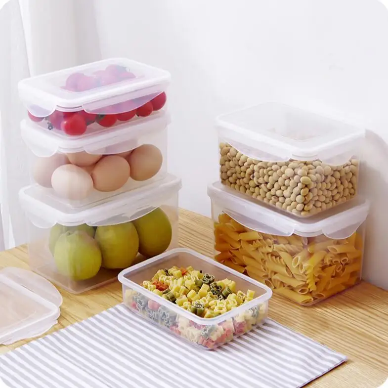 Пластиковый контейнер для пищевых продуктов прямоугольный хранения