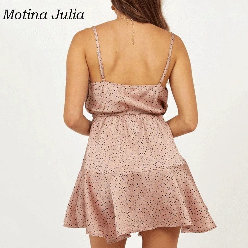 Motina Julia 2019 летнее платье в горошек женское большой маятник бохо Пляжное женские