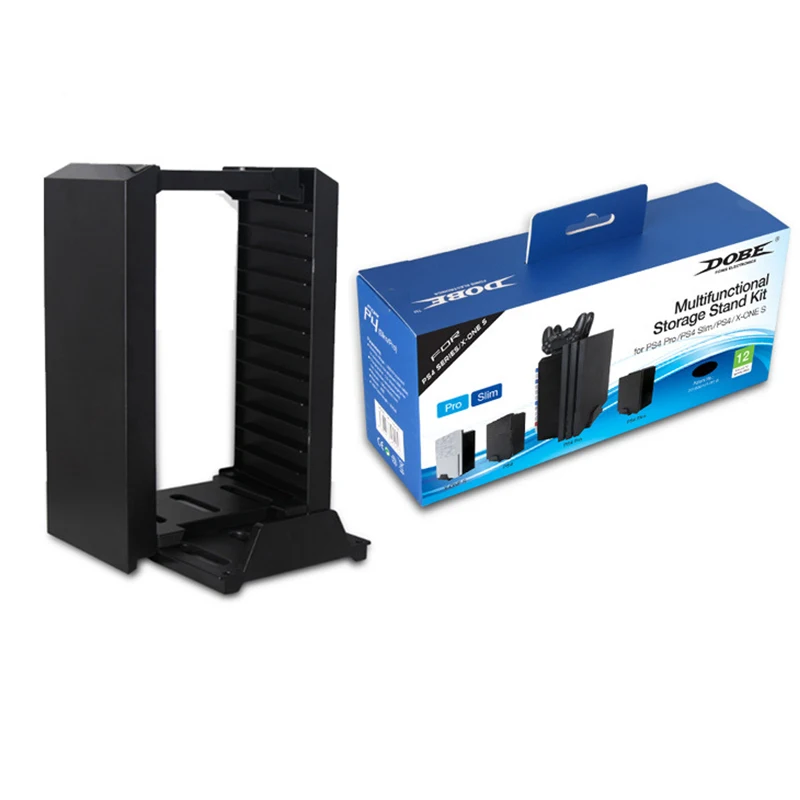 Многофункциональная подставка для хранения PS4 из сплава игровая дисковая башня 12