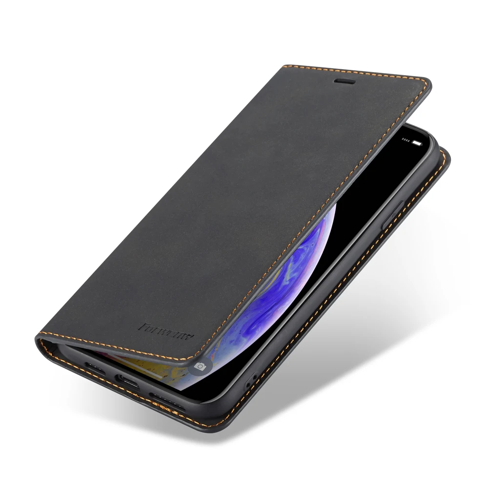 Магнитный флип-чехол для iPhone 11 Pro XS Max XR X чехол 7 8 6S 6 Plus роскошный кожаный с