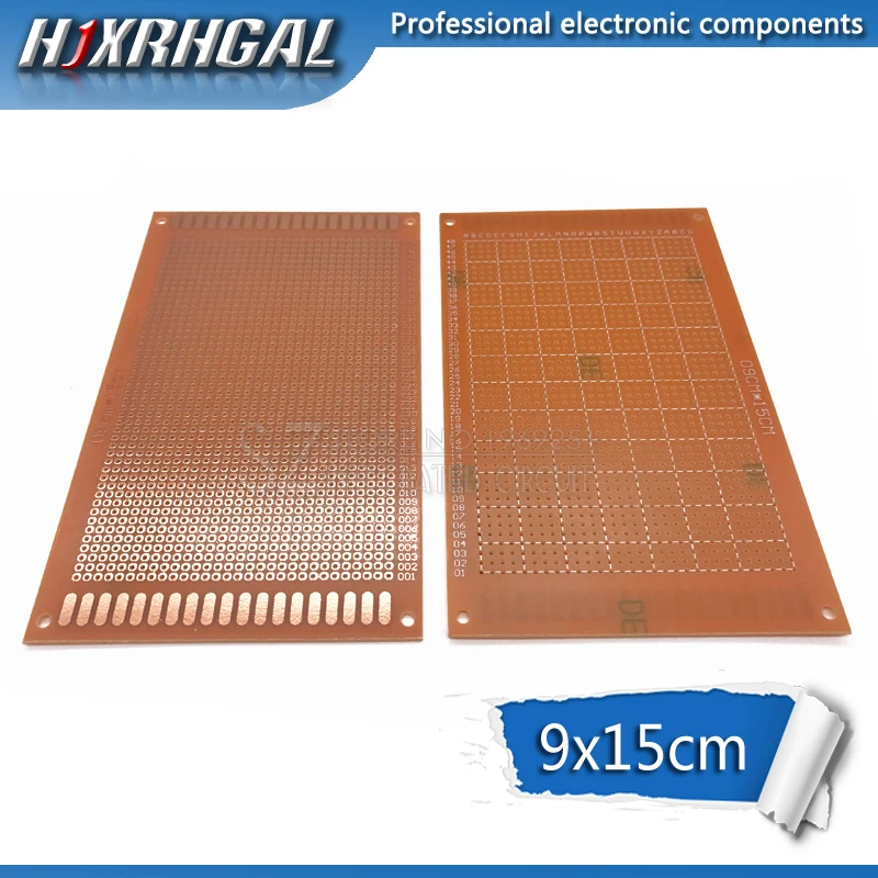 2 шт. 9x15 см 9*15 DIY Прототип бумаги печатной платы Универсальный экспериментальный