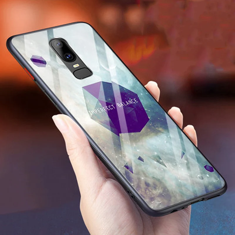 Чехол для Oneplus 6, Роскошный чехол для телефона из закаленного стекла, чехлы для Oneplus6 1+ 6 One plus 6 Capa A6000, Защитные Чехлы