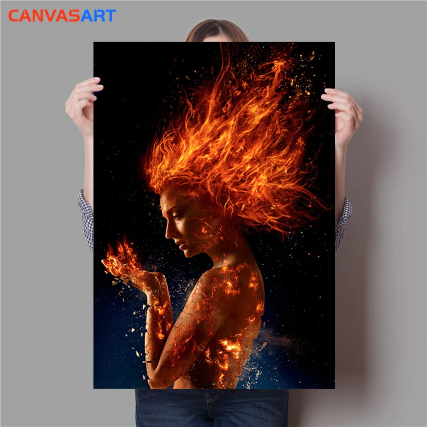Картины на холсте: один кусок Софи Тернер X мужчины Темный Феникс для гостиной