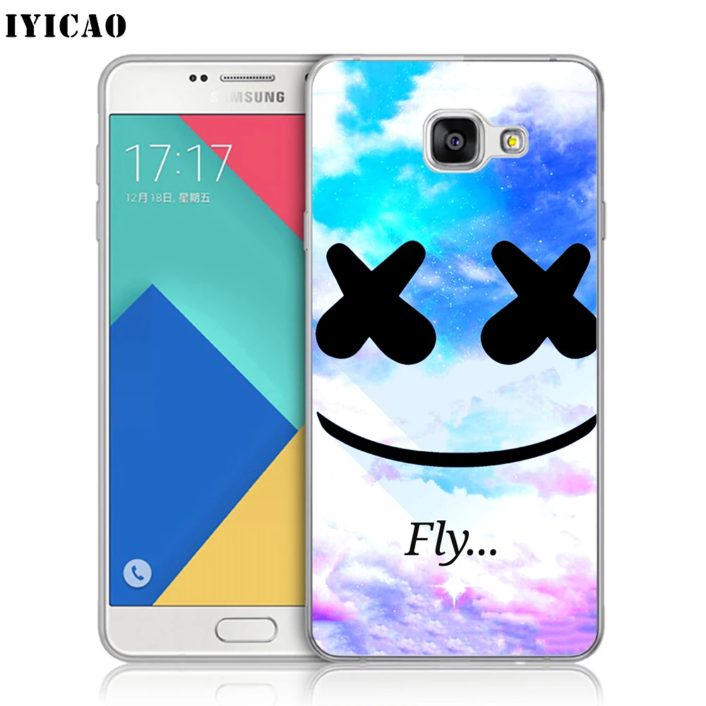 Мягкий силиконовый чехол для телефона IYICAO Marshmello DJ из ТПУ Samsung A10 A30 A40 A50 A70 M10 M20 M30 |