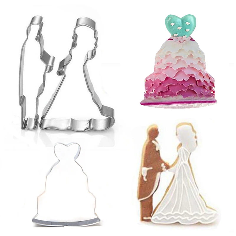 Формочки для печенья из нержавеющей стали 3 шт./компл. набор резцов невесты и