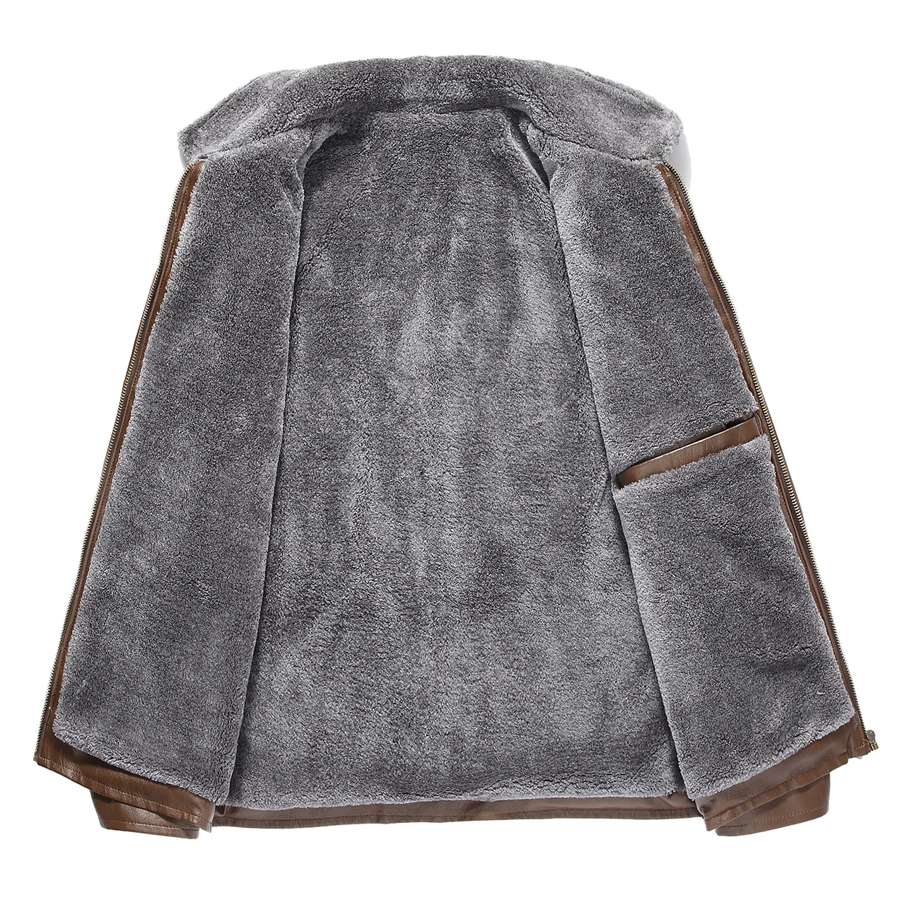 

Men winter fur collar leather jacket fashion PU leather jacket 2018 winter liner plus velvet brand warm artificial coat leather
