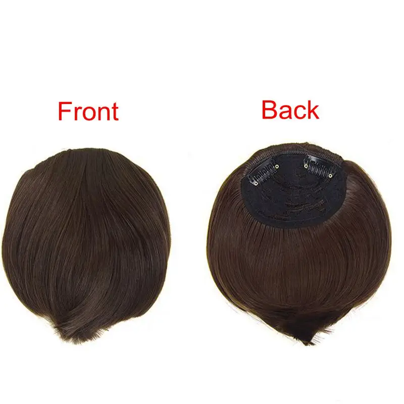 New Style Clip In Hair Bangs Natural 10 Colors Available Synthetic Side Symmetry Fringe 2Clips Extensions |