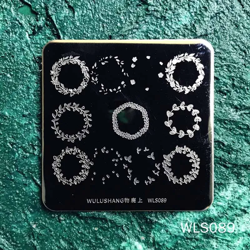 WLS89 Новые пластины для штамповки ногтей WULUSHANG квадратные пластины для ногтей из нержавеющей стали 6*6 см изображения для дизайна ногтей Konad штампы маникюрные для красоты - Цвет: WLS89