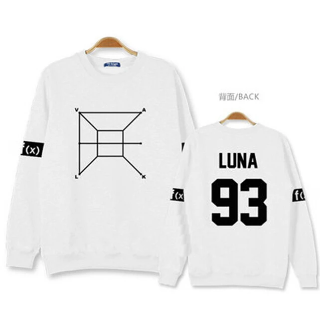 Толстовка с круглым вырезом kpop fx Модный пуловер принтом имени участника для