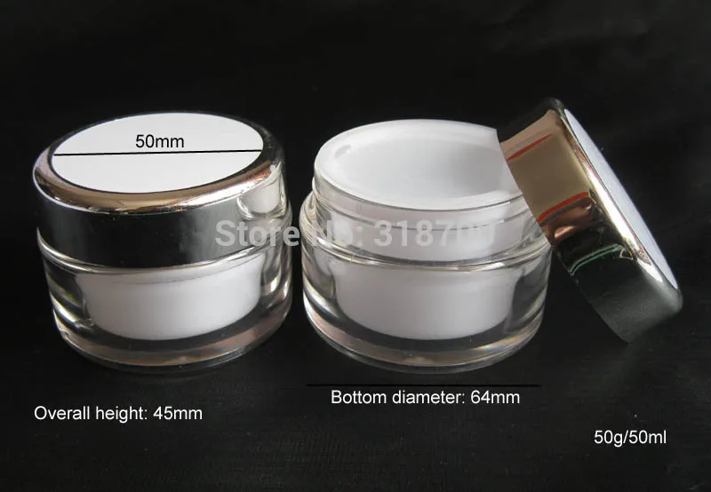Дорожная модная Высококачественная Двойная Стенка как банка для крема 50 г пустая