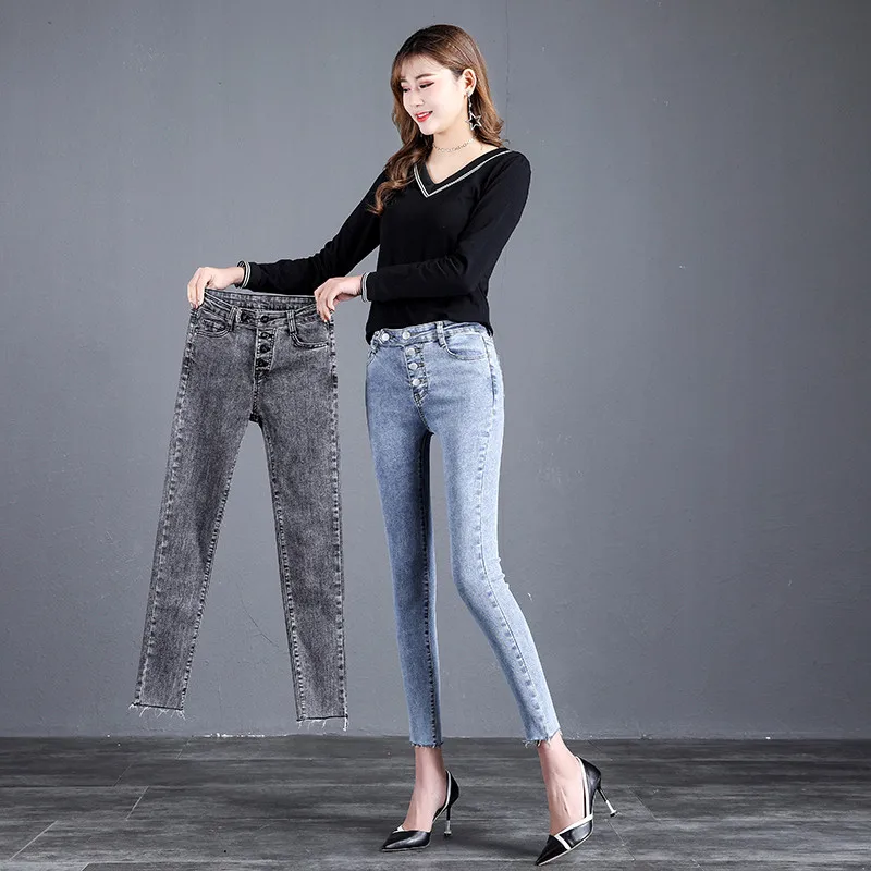 Hodisytian весенние модные женские джинсы облегающие высокая талия Boyfriend Jegging