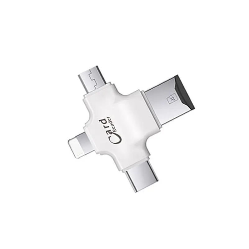 Ingelon 4 в 1 SD кард-ридер usb-C Micro USB MicroSD type C для ipad/iphone 7plus 6s5s MacBook OTG TF ридер sd для cf адаптер
