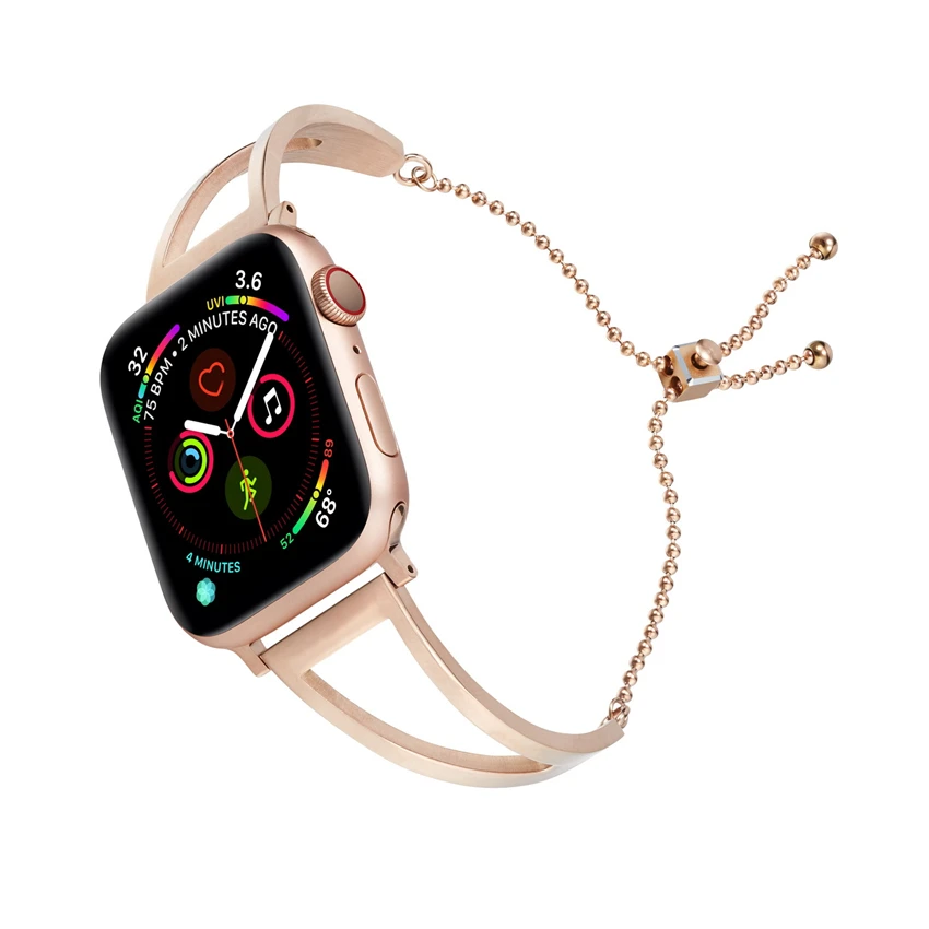 Для Apple Watch, версии 4 полосным 44 мм 40 мм, 38 мм, 42 мм, светильник модный металлический браслет Нержавеющая сталь ремешок для наручных часов iWatch, 4, версия 1, 2, 3, ремешок для наручных часов
