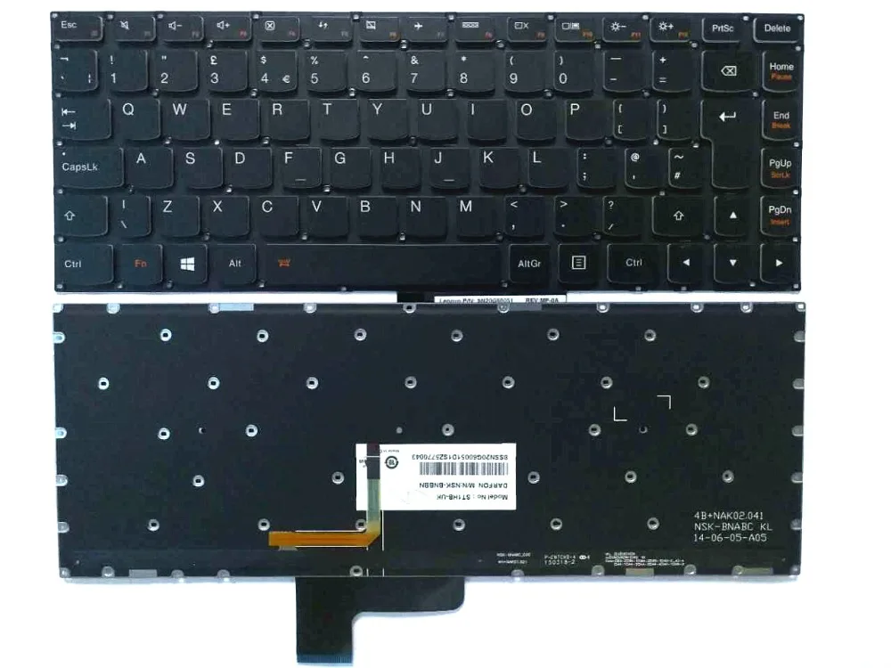 Новая клавиатура для lenovo Yoga 2 13 Йога 700-14ISK US/UK/Иврит/русский/Венгерский/немецкий /Португальский/Чехия/Турецкий/Итальянский