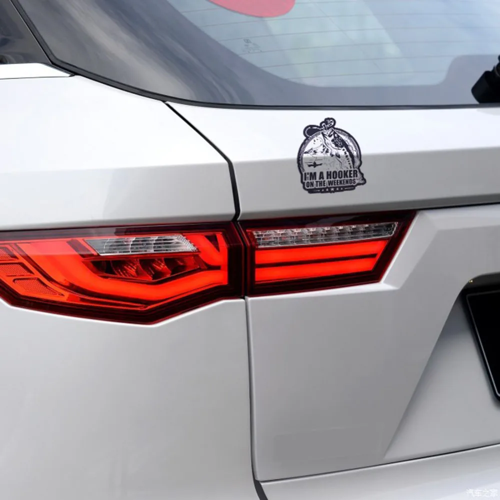 PVC Car Sticker Black Color Fishing Pattern Decoration Sign Films For Auto Body | Автомобили и мотоциклы