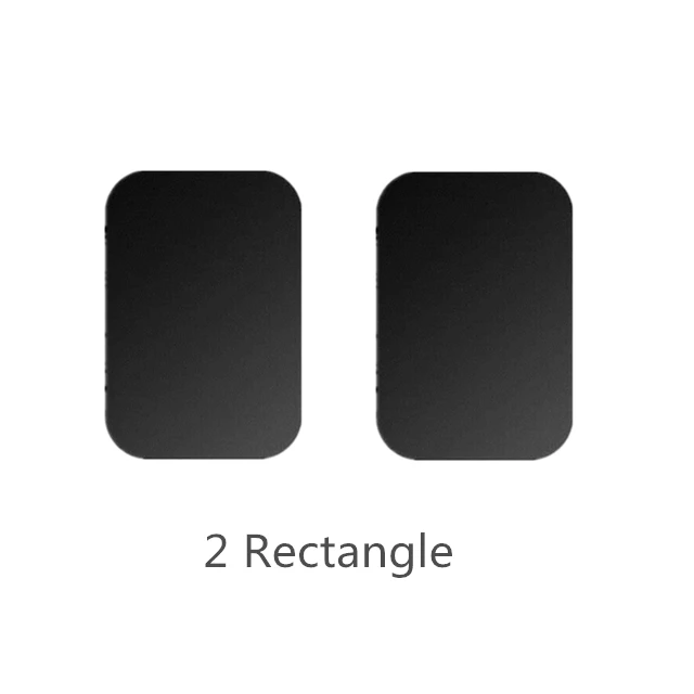 2Rectangle Металлическая Пластина Магнит мобильный стенд Универсальный сменный комплект металлических пластин с клеем для iphone x магнитный автомобильный держатель для телефона - Цвет: 2Rectangle